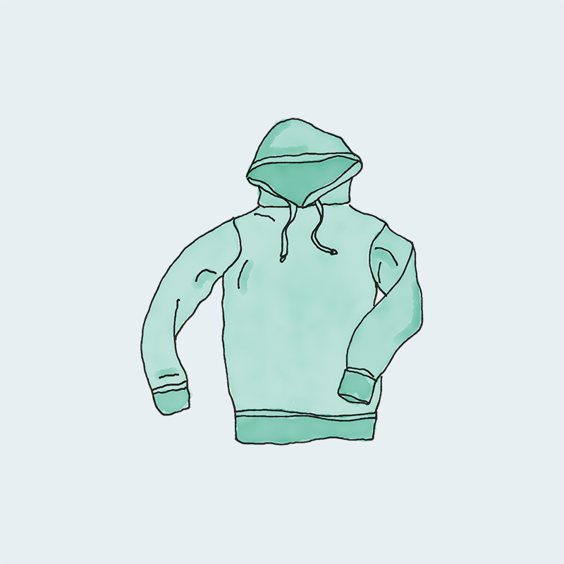 hoodie-green-1.jpg Dibujo de sudadera con capucha verde menta.