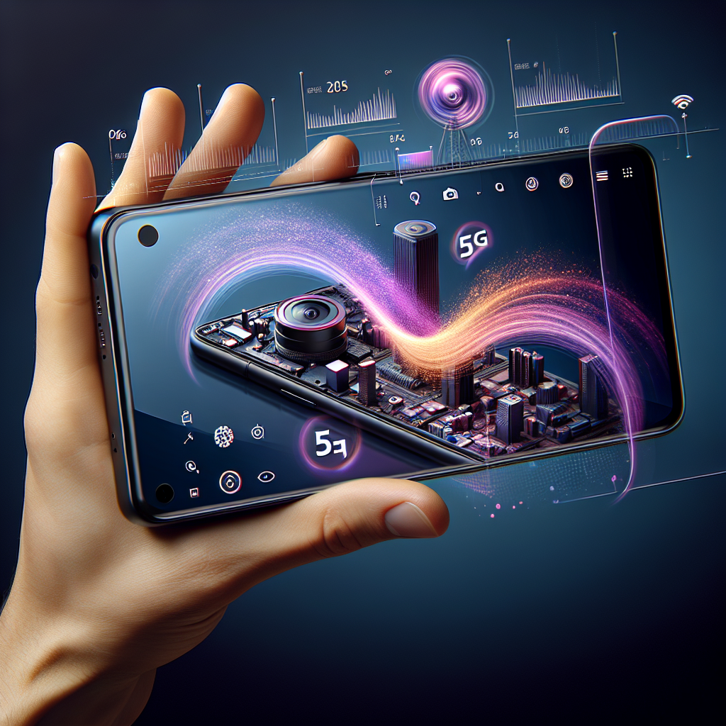 Nuevo teléfono inteligente con tecnología 5G: pantalla de alta resolución y mejoras en la cámara